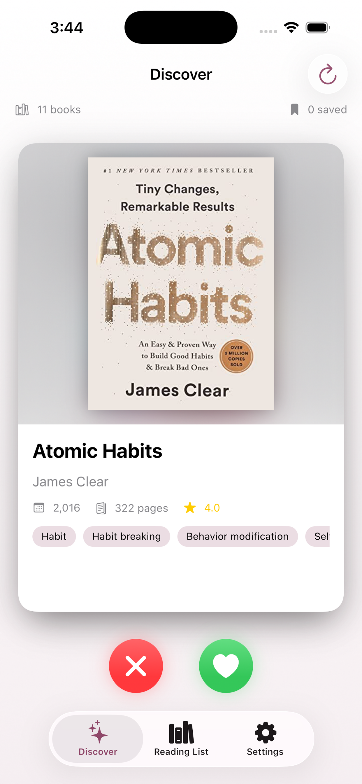 The Good Book Club app interface screenshot 1