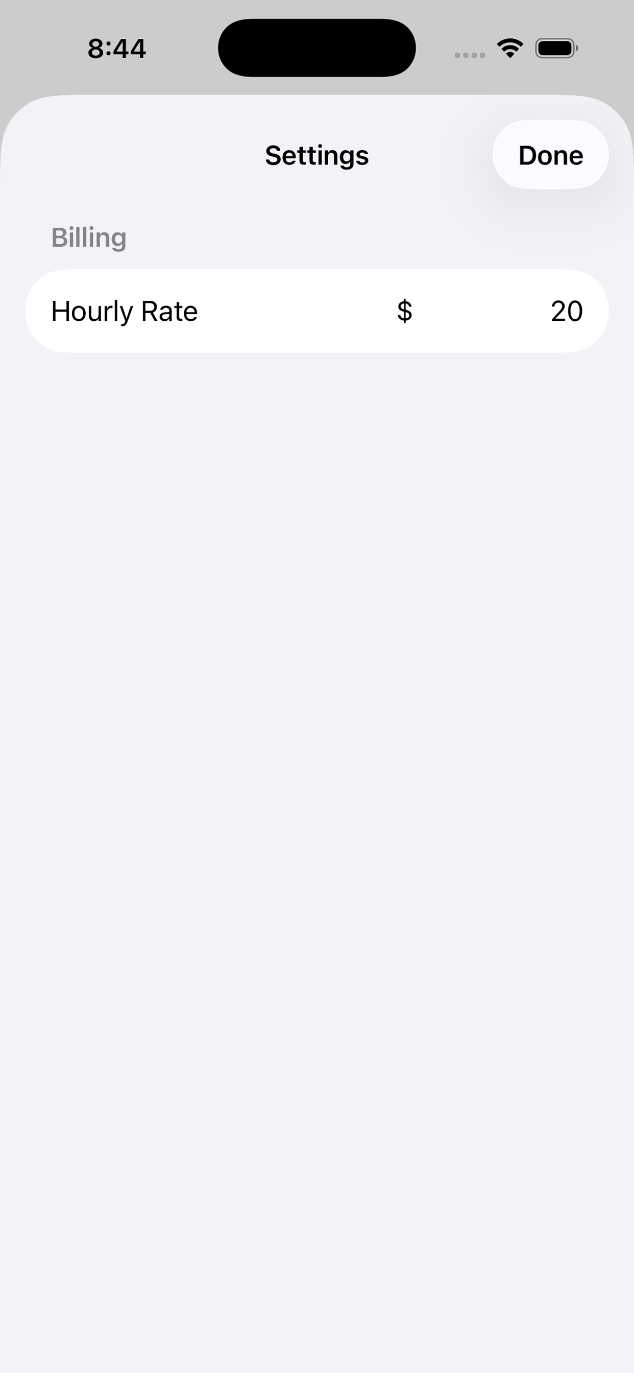 Hrs. app interface screenshot 3