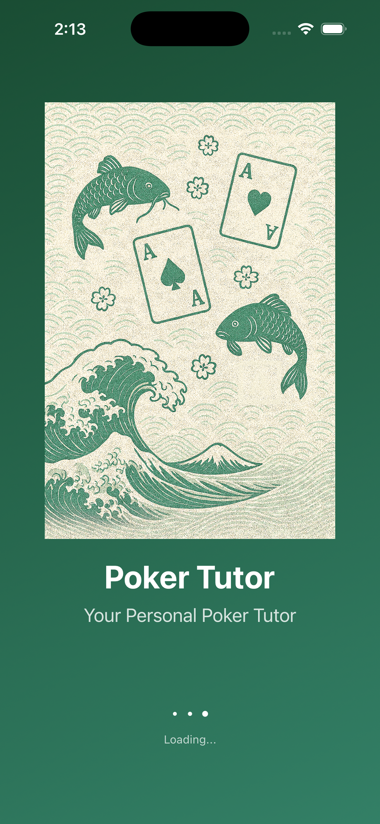 Poker Tutor app interface screenshot 1