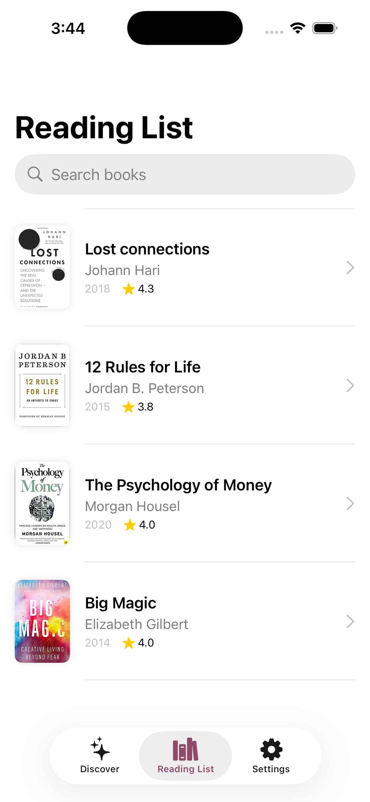 The Good Book Club app interface screenshot 2