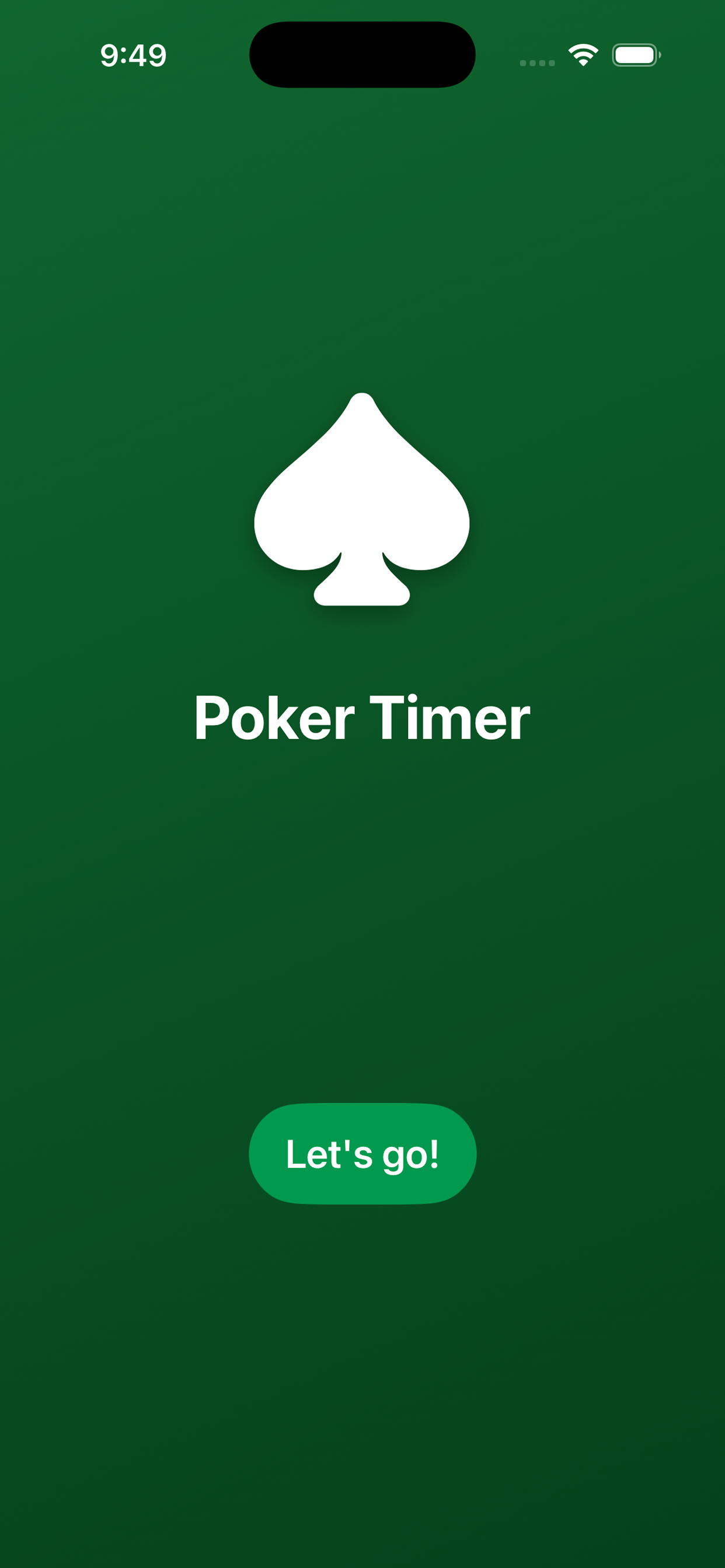 Poker Timer app interface screenshot 1