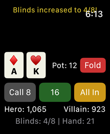 Mini Poker app interface screenshot 2