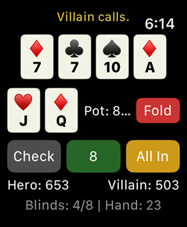 Mini Poker app interface screenshot 4