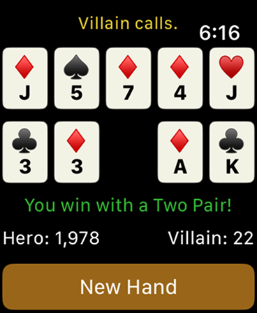 Mini Poker app interface screenshot 5